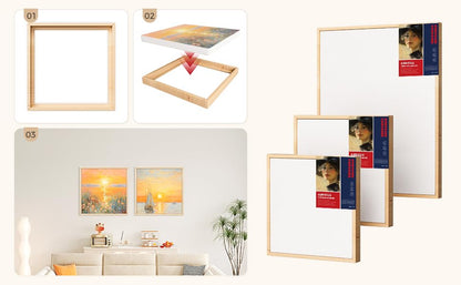 HANSILK 3pk 4 * 4/6 * 6/8 * 8 Inch Blank Framed Canvas Wall Art - Premium White Cotton Canvas Panel for DIY Painting, Custom Art, Home Decor - Ready to Hang, Pre-Stretched Wood Frame -3pcs - size: 4*4/6*6/8*8