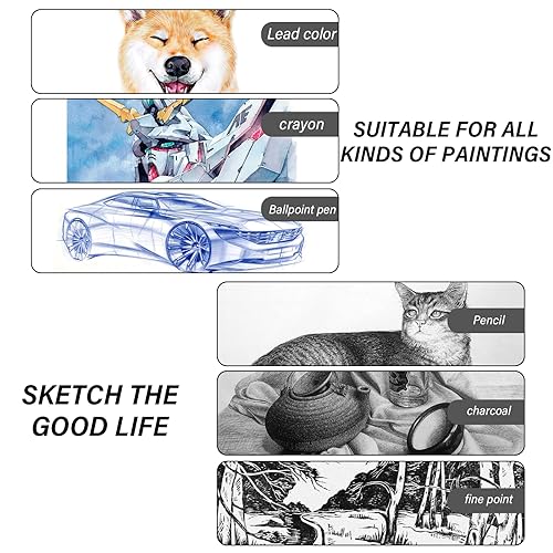 Deokke Sketchbook Top Spiral Bound Sketch Pad, 9 x 12 inch,100GSM Thick Paper,50 Sheets 100 Pages,Art Sketch Book Aesthetic Cute Drawing Writing Paper,for Girls Women-Black Marble - color: A-3-Black Gold