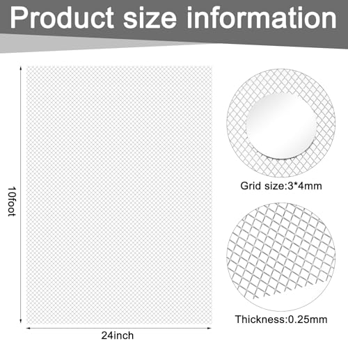 Tandefio Sculpting Wire Mesh Roll 24''x120'' Aluminum Wire Mesh for Sculpting Clay, DIY Sculpture Projects, Model Train Scenery, Dioramas, Arts and Craft, Rustproof, 0.12'' x 0.16'' Dense Grid