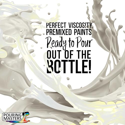 Pouring Masters Gold Interference Pearl Special Effects Acrylic Pouring Paint - Premium 8-Ounce Pre-Mixed Fluid Acrylic Paint - Fluid Art Supplies for Canvas, Wood, Paper, Tile & Rocks - color: Gold, size: 8 Fl Oz (Pack of 1)