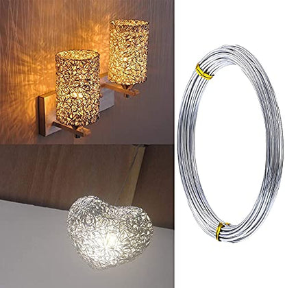 4 Pack 14 Gauge Aluminum Wire 131.2 Feet, Silver Aluminum Wire 2mm, Craft Armature Wires, Bendable Metal Wires for Making Beading Jewelry Craft Dolls Skeleton DIY Crafts (32.8 Per Roll) - size: 14 Gauge Wire D2.0mm