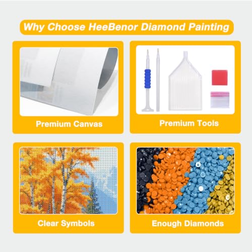 HeeBenor 5D Landscape Large Diamond Painting Kits for Adults, 27.5" X15.7" - color: Landscape 045