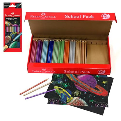 Faber-Castell Metallic EcoPencils, 200 Colored Pencils for Classrooms