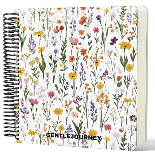 Hardcover Sketchbook,7.2"x8.3"Spiral Bound Drawing Pad,Field Floral | 150gsm(92lb)Acid-Free Thick Paper,Blank Art Journal for Adults,Artists&Beginners,Ideal for Sketching,Doodling and Mixed Media - color: field floral