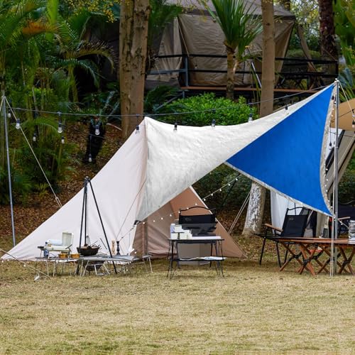 TICONN Heavy Duty Tarp Cover, Extra Thick Tarps Waterproof Tear and Rip Proof UV Resistant Tarpaulin with Reinforced Grommets and Edges (5.5 Mil, 6'x8') - color: Blue, size: 6'x8', 5.5 Mil