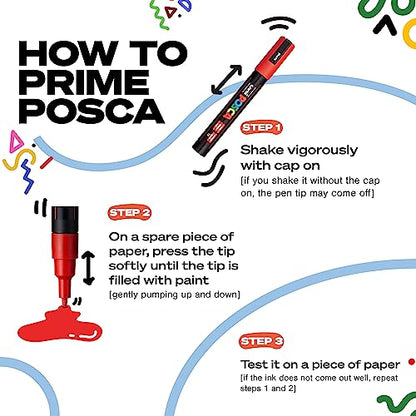 POSCA® PC-5BR Brush Tip Paint Markers, 16 Count Reversible Brush Set - size: 1 Count (Pack of 16), style: Brush Tip