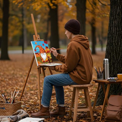 Sherr 24 Pcs Pre Drawn Canvas for Adult, Autumn, 8 x 10 Inch - size: 8 x 10 Inch, style: Autumn