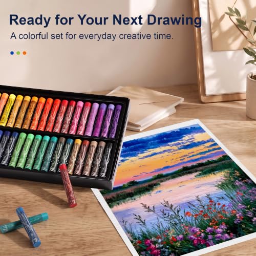 rubens 36 Colors Soft Oil Pastels, Creamy & Easy Blending - color: 36 Colors