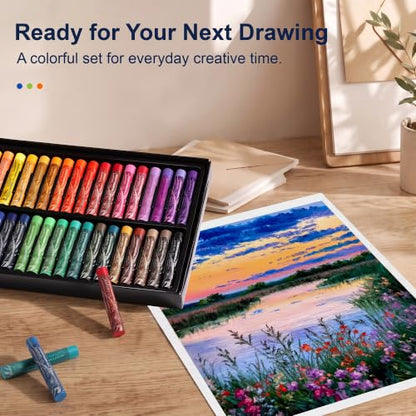 rubens 36 Colors Soft Oil Pastels, Creamy & Easy Blending - color: 36 Colors