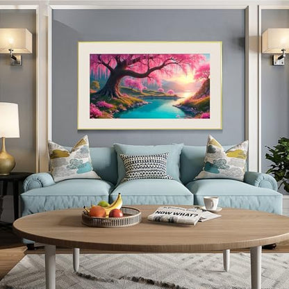 JOOZ Large Diamond Art Kits for Adults, Sakura Gem Painting 27.5x15.7 Inch - color: Sakura 036