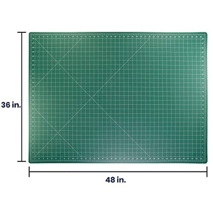 Pacific Arc Single Sided Self Healing Vinyl Rotary Cutting Mat - Thick & Durable Fabric & Paper Cutting Mat (36"x48") - size: 36"x48"
