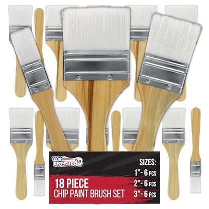 U.S. Art Supply 3 Pack of Variety Size (Set of 6 Packs of 3 = 18 Total
