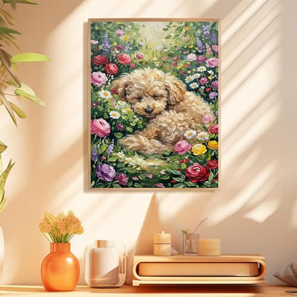 Dog Paint by Numbers Kit for Adults, Adult Paint by Number Kits 16x20 Inch - color: Dog
