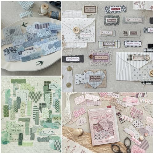 300 PCS Textured & Rice Paper Scrapbook Paper,Retro Aesthetic Mixed Decorative Paper Kit for DIY Crafts Art Photo Album Collage Planner Junk Journal Bullet Journal Card Making Notebook