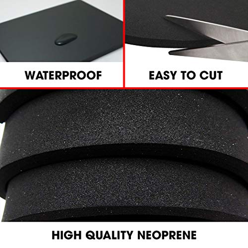 Dualplex Neoprene Sponge Foam Rubber Sheet Roll, 12x54 Inches x 1/8" Thick, Perfect Cosplay Padding, DIY Project Sheet - Easy Cut Non-Adhesive Multi-Function Soundproof Rubber Foam - size: 12X54 inches X 1/8" Thick