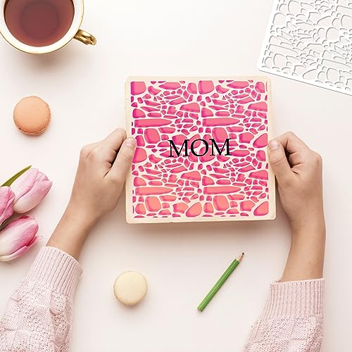 12 Pieces Brick Stencil Template, 6" x 6" Brick Wall Stencil Reusable Crafts Stencils for DIY Crafts Cookie Cake Journaling Scrapbooking Card Making Airbrushing Painting or Mixed Media (12-Brick) - style: 12-Brick