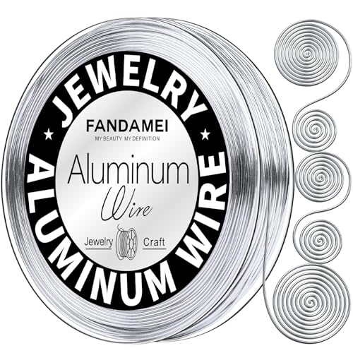 FANDAMEI Craft Wire 20 Gauge 98 Feet, Silver Wire for Jewelry Making, Aluminum Wire for Crafts, Sculpting, Beading. Metal Bendable for DIY, Christmas Floral Craft, Decoration, Jewelry Making - size: 20 Gauge