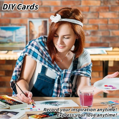UZLU 150 Sets 5 x 7 Inch Watercolor Cards with Envelopes and Stickers - size: 5*7 in