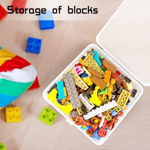 DUOFIRE Plastic Box Organizer, Small Storage Containers, Square 4 Pack - size: Square x 4 Pack