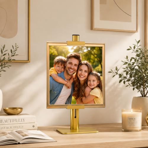 24''Adjustable Metal Tabletop Easel, Picture Frame Stand - color: Gold