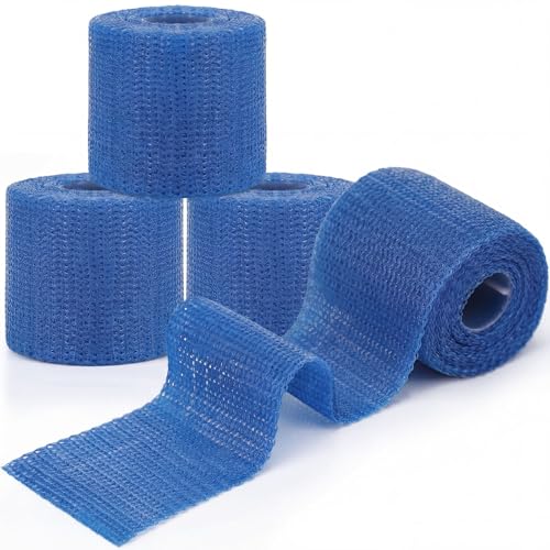 Geiserailie Blue 4 Rolls Fiberglass Casting Tape 2 in × 12 Ft Cast Orthopedic Moldable Medical Casting Tape - color: Blue