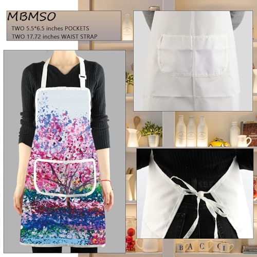 MBMSO Painting Artist Apron with Pockets Artist Painter Gifts Art Lover Gift for Art Teacher Student Painter Apron Waterproof - color: Painting Tree Apron