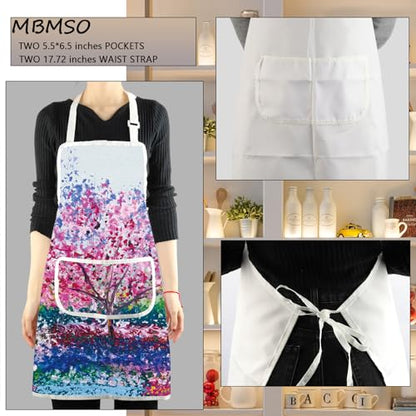 MBMSO Painting Artist Apron with Pockets Artist Painter Gifts Art Lover Gift for Art Teacher Student Painter Apron Waterproof - color: Painting Tree Apron