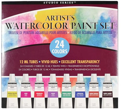 Studio Series Artist's Watercolor Paint Set (24 colors)