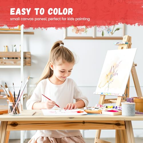 4 x 6 inch 12 Pack Small Painting Canvas Boards- Gesso Primed | Acid-Free 100% Cotton Mini Canvas Panels for Acrylics Oil Watercolor Tempera Paints - size: 4"x6"