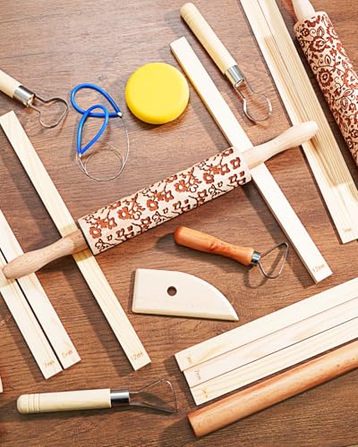 eZAKKA Clay Texture Roller Kit for Pottery with Pattern Set - size: Style 2