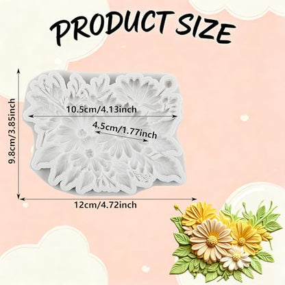 Sunflower Polymer Clay Molds Sunflower Daisy Flower Silicone Mold - color: Style N