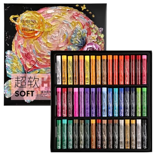 rubens Oil Pastels Set of 48 Colors, Creamy & Easy Blending - color: 48 Colors