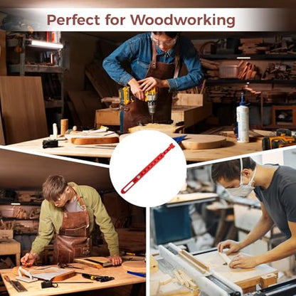 Woodworking Compass Scriber,Aluminum Alloy Wood Scribing Tool, Portable Fixed-Point Circle Ruler, Carpenter Marking Gauge, Adjustable Arc Drawing Ruler
