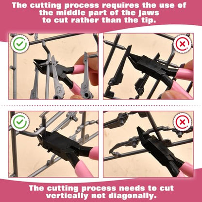 SPEEDWOX 4.3-inch Model Nippers Model Tools for Advancers to Repair and Fix Plastic Models with Ultra-thin Single-edge Sprue Cutter for Plastic Model Building with Polishing Block, Protection Cap