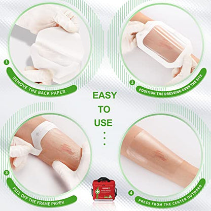 NeuHeils Waterproof Transparent Film Dressing, 4" x4 3/4", 50 Pack - size: 4" x 4 3/4"