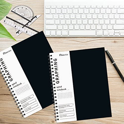 Graph Paper Notebook Spiral Notebook 8.5" x 11"-4 Pack Grid Paper Notebook Graph notebook Engineering notebook 120 Pages 100 GSM Thick Graphing Paper Notebook Hardcover Journal for School, | 4 Pack Grid Paper Notebook Graph notebook Engineering notebook T