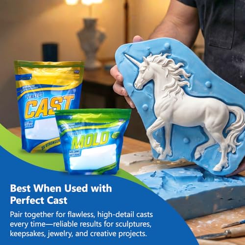 Perfect Mold Alginate Molding Material, Non-Toxic Mold Making Powder for Life Casting, Hand Casting, Baby Footprints, Face & Body Molds, USA Made, 1 lb Bag - size: 1Lb