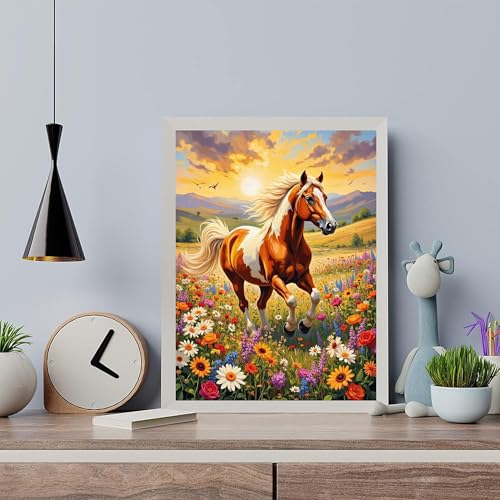 Arttoplus Horse Paint by Numbers Kit for Adults Beginner 16x20 inch - color: MT22581-US
