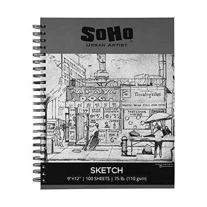 Creative Mark Cezanne Graphite Artist Drawing Pencil Set of 12 with 9x12 SoHo Urban Artist Sketchpad