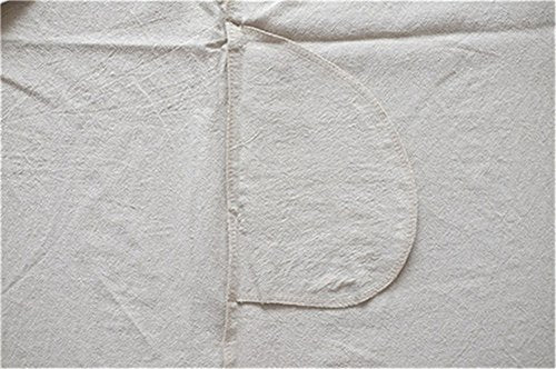 Cotton Linen Japanese Apron Halter Cross Back Bandage X Shape Aprons Two Pockets - color: Lightgray