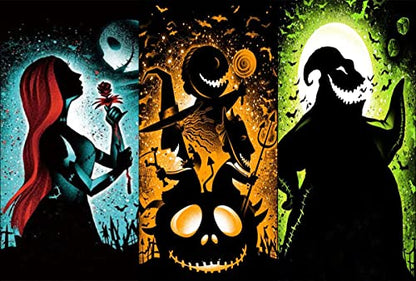 Halloween Diamond Art Painting Kits for Adults,Jack and Sally Gem Art - color: jack and sally dimaond painting