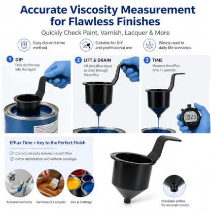 Liquid Consistency Thickness Cup Viscosity Measuring Cup Measure Paint Varnish Lacquer Inks Replace SG244 (1)