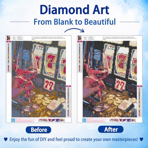 Diamond Art Kits for Adults, Wine Glass Diamond Painting, 12x16 Inch - color: 03-Wine Glass