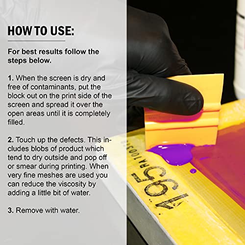 Ecotex® WR Liquid Tape Block Out - Screen Printing Screen Filler, 1 Qt - color: Purple, size: Quart - 32 oz.