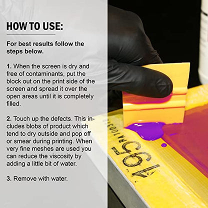 Ecotex® WR Liquid Tape Block Out - Screen Printing Screen Filler, 1 Qt - color: Purple, size: Quart - 32 oz.