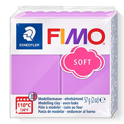 Staedtler FIMO Soft Polymer Clay - -Oven Bake Clay for Jewelry, Sculpting, Crafting, Lavender 8020-62 - color: lavender, size: 57 g (Pack of 1)