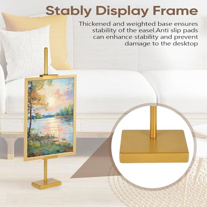 30'' Adjustable Tabletop Easel Stand, Gold Easel for Display - color: Gold, size: 30inch