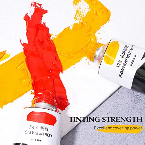 Paul Rubens Artist Oil Paint,18 Vibrant Colors with Great Lastfastness, 60ml Large Capacity Tubes, Oil Paint Set Supplies for Artists, Students, Beginners | 60 ml Large Capacity Tubes, Oil Paint Set Supplies for Artists, Students, Beginners - color: 18 ar