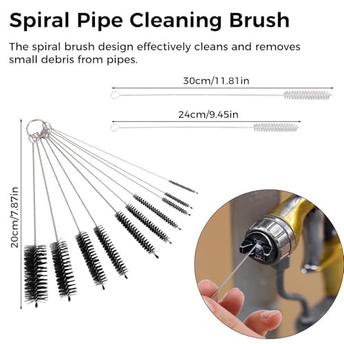 Goktvai 31pcs Spray Gun Cleaning Kit, Multi-Purpose Cleaner Brush Durable Air Paint Airbrush Maintenance Brush for Nozzle Cleaning Accessories
