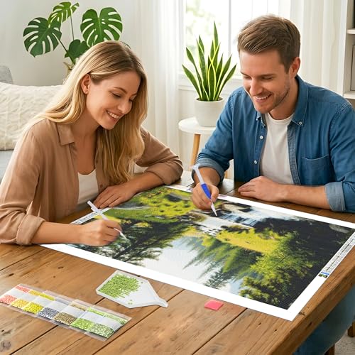 JOOZ Large Diamond Art Kits for Adults, 5D Landscape Diamond Painting Kits - color: Landscape 046